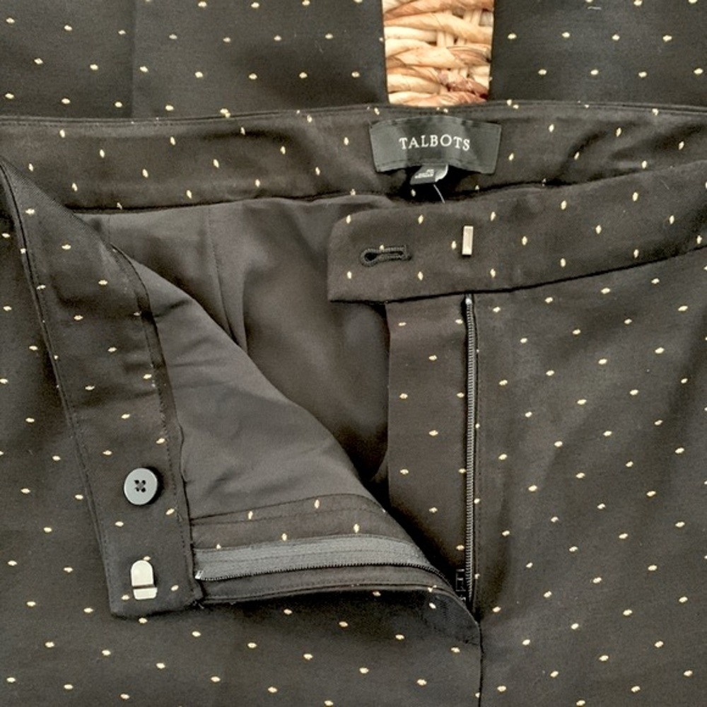 Talbots Gold Polka Dot Ankle Pant sz16 NWT - Picture 12 of 15